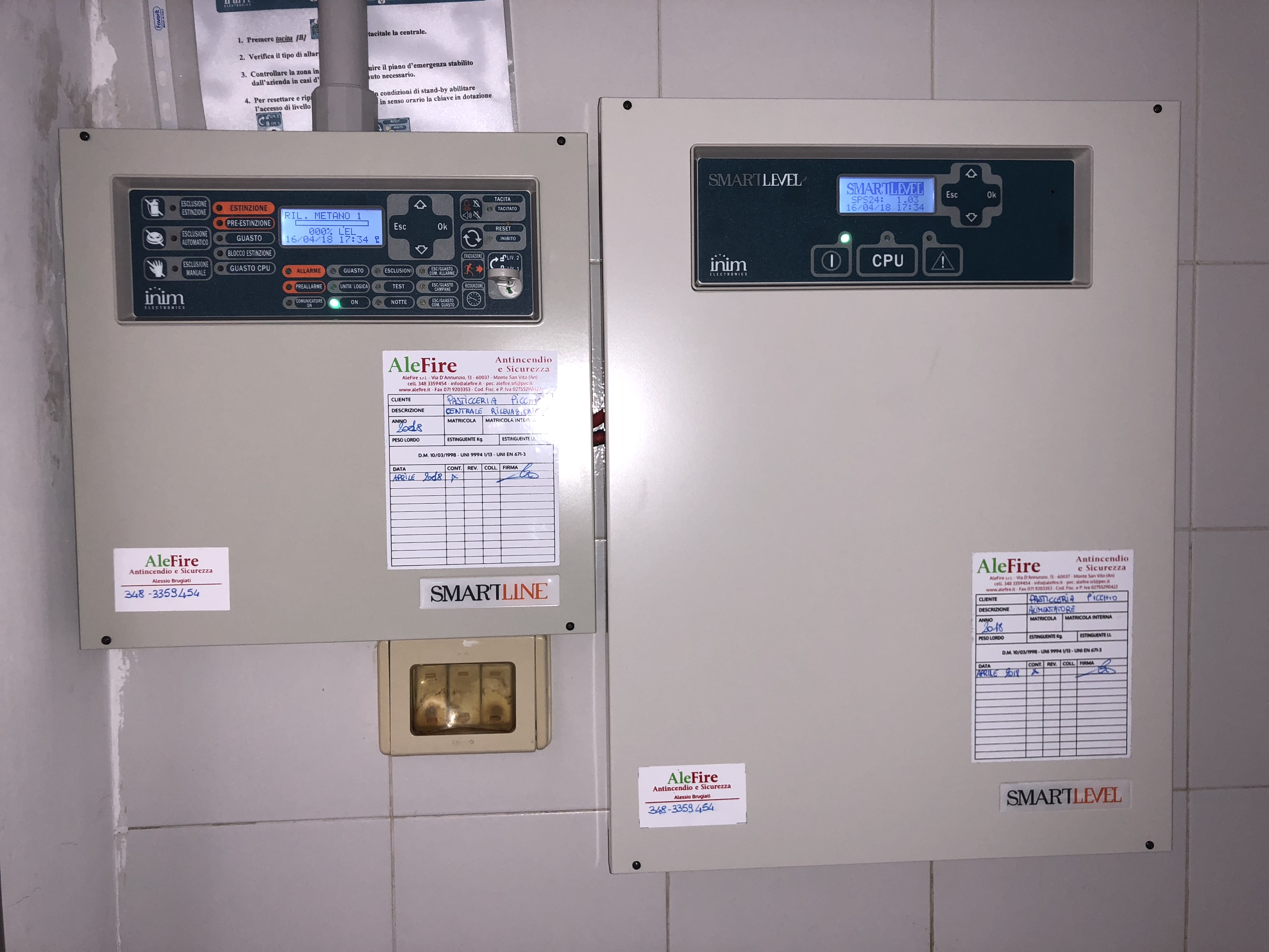 Immagine realizzazione Centrali di rilevazione e spegnimento Alefire Srl